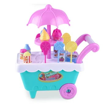 Děti, Hraní Rolí Hračky Mini Candy Košík Odnímatelné Ice Cream Shop Cart Toy M09