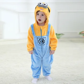 Dětské Kombinézy Zimní Chlapec Dívka Pyžamo New Born Baby Oblečení Kigurumi Děti Onesie Zvířat Pyžamo Panda Kombinéza Ropa Bebe Kostýmy