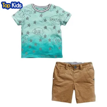Dětské oblečení chlapci sady letní dětské oblečení sety baby boys star tričko +šortky děti oblečení set CCS335