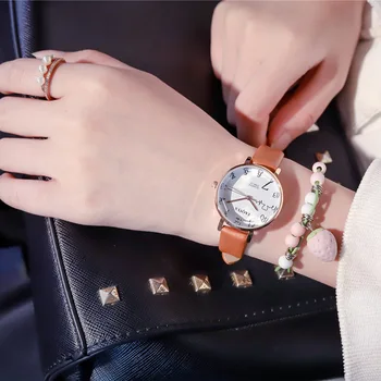 Elektrokardiogram Dámské Módní Kreativní Hodinky 2019 Jednoduché Číslo Quartz Kožené Hodinky Pro Dívky Ležérní Dámské Náramkové hodinky