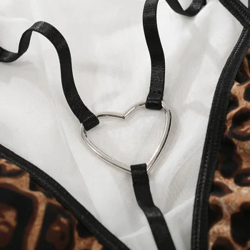 Ellolace Leopard spodní Prádlo Sexy spodní Prádlo Ženy Milují spodní Prádlo Lenceria Dámské Kalhotky Set Sexy Ženy Tanga Lingeries