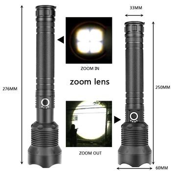 FX-DZ901282 nejvíce Vysoce Výkonný Taktická LED 8000LM Svítilna pochodeň CREE XLamp XHP70.2 světlo 26650 18650 Baterie Lantern