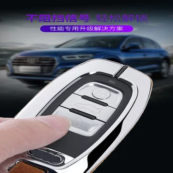 Flip kožešiny Kůže shell Klíče od Auta Případě pro Audi A5 Q7 S4 S5 A4 B9 Q7 A4L 4m TT TTS RS 8 2016 S 2017 2018 autodoplňky Interiér