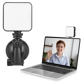 Gosear Selfie Video LED Žít Mini Světlo 2500K-6500K Nastavitelná Lampa s přísavkou pro Notebook Streaming Video Konference