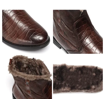 HECRAFTED muži zimní boty 2020 teplé Pohodlné Non-Slip Módní muži zimní boty #KD5207C3