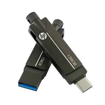 HP X5200M Kovové USB3.1 OTG USB Flash Disk Typ C flash Disk 128 GB 64 GB 32 GB flash disk pro smartphone Dual rozhraní flash disku