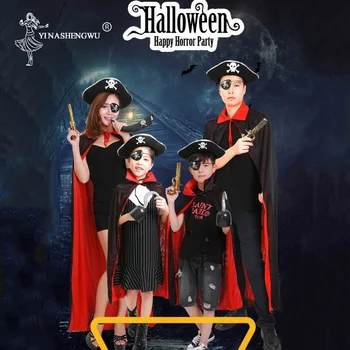 Halloween Kostým Černý Červený Upíří Plášť Dracula Ďábel Kapucí Plášť Maškarní Kostým Nosit Na Obou Stranách Dvojitý Plášť Pro Děti