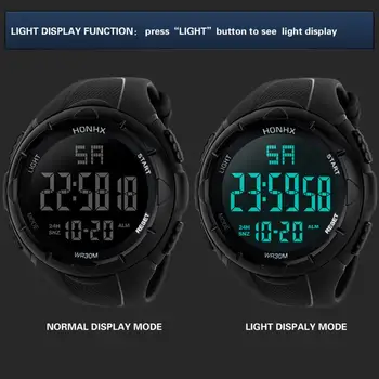 Hodinky pánské 2019 Luxusní Pánské Analogové Silikonové Popruh Digitální Vojenské Armádní Sportovní LED Vodotěsné Pánské Náramkové Hodinky horloges mannen A0
