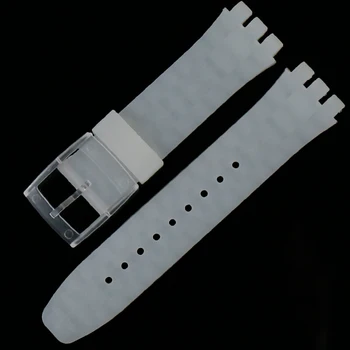 Hodinky příslušenství silikonové popruh muži vhodné pro Swatch pryže popruh ženské beach řádění suuk400suuw100 21mm náramek hodinky kapela
