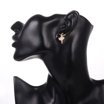 Hongye Nové Osobnosti Baletní Charakter Perly Stud Náušnice pro Ženy, Dívka, Strana, Jemné Šperky AAA Zirkon Brincos Svatební 2020