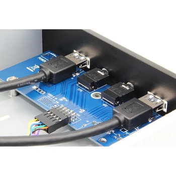 Horké Prodávat 19Pin+9Pin 2 Port USB Hub USB 3.0, HD Audio Přední Panel Combo Držák Adaptér Pro Stolní Interní 3.5
