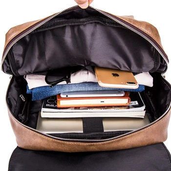Hot prodej pánské autentické kožené retro módní pánské ležérní taška přes rameno cestovní bagpack student počítači batoh mládeže tašky