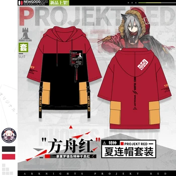 Hra Arknights Projekt Red Muži Ženy Ležérní Krátké Rukávy T-shirt Letní Harajuku Unisex Módní Šortky Bavlněné Hip Hop Volné Tričko