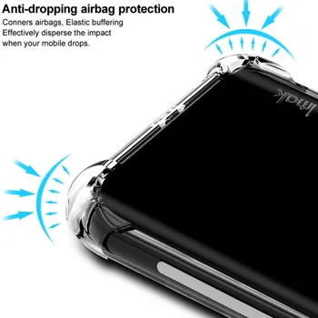 IMAK pro LG G8X ThinQ TPU Pouzdro Airbag Nárazuvzdorný Kryt Zadní Kryt pro LG ThinQ 5G Případě Měkké Silikonové Pouzdro