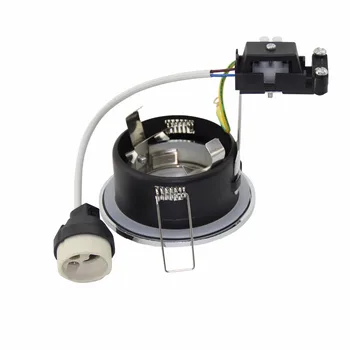 IP65 Bílé Kulaté Kování Gu10 LED Downlight Kit Stropní Zapuštěné Obložení Svítidla S Zásuvky Základny Lampy Držák Pro Stropní Bodové