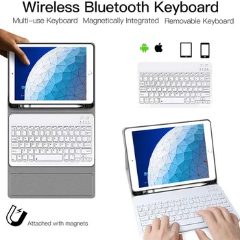 IPad Keyboard Case pro iPad Mini,Pro9.7,Air10.5 Pro10 Bezdrátová Bluetooth Klávesnice, Magnetický Kryt s Spánek/Probuzení,Tužky,