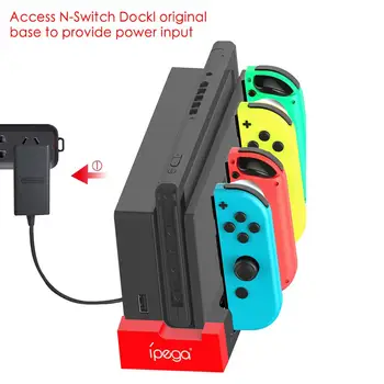 IPega PG-9186 Herní Ovladač Nabíječka Nabíjecí Dock Stand Stanice Držák pro Nintendo Spínač Ovládání Herní Konzole s Ukazatelem