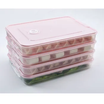 Jedna Vrstva Lednička Potravin Knedlíky Vzduchotěsné Skladování Kontejner Plastový Box Organizátor Zrna, Fazole, Krabice, Případ