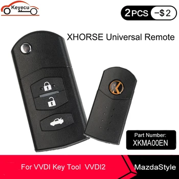 KEYECU 5KS XHORSE XKMA00EN Univerzální Dálkové klíčenky 3 Tlačítko pro Mazda Typ Drát Univerzální Dálkový ovladač pro VVDI Klíč Nástroj