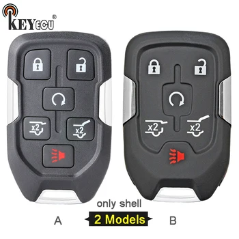 KEYECU pro Chevrolet Suburban Tahoe, GMC Yukon XL Náhradní 5+1 6 Tlačítka Inteligentní Vzdálené Klíč Shell Případě Fob FCC ID: HYQ1AA