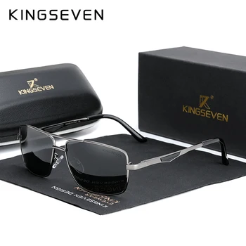 KINGSEVEN 2020 Značky Classic Čtverečních Polarizované sluneční Brýle Muži Jízdy Mužské Sluneční Brýle Brýle UV Blokování OculosN7906