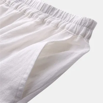 Kalhoty Pro Ženy Čisté Barvy Vysoký Pasu Skládaný Lem Kalhoty Bavlněné Prádlo Kalhoty, Ženy Volné Kalhoty Žen Pantalones Mujer