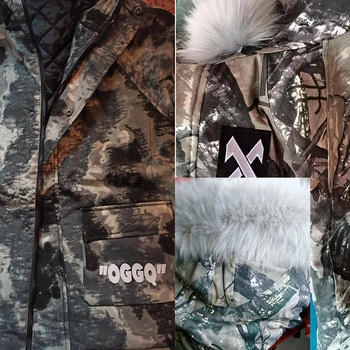 Kamufláž Pár Zimních Základní Vojenský Bombardér Bunda Milovníky Korejské Ženy Harajuku Plus Velikost Streetwear Svrchní Kabáty, Kapuce