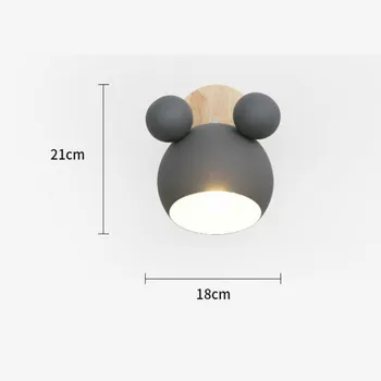 Karikatura Dřeva LED nástěnného Svícnu Světlo Mickey Nástěnné Lampy Ložnice Svítidla pro dětský Pokoj Home Loft, Dekor Nástěnná Svítidla pro Domácí