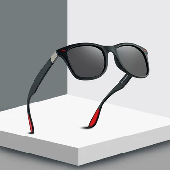 Klasické Polarizační Brýle Muži Ženy Značky Design Jízdě Square Rám Sluneční Brýle Mužské Brýle UV400 Gafas De Sol
