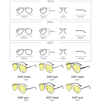Klasické Samozabarvovací Polarizované Sluneční Brýle Muži Noční Vidění Brýle pro Ženy, Muž Anti-Modré Světlo Sluneční Brýle Řidiče