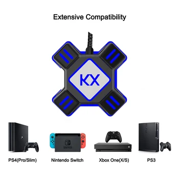 Klávesnice Myš Converter Gamepad Controller Adaptér Podpora Všech Hlavních Mainstreamových Zpracovává Klávesnice Myš Pro PS4 Xbox Jeden Přepínač