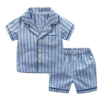 Kojenecká Baby Boy Dítě Krátký Rukáv Pruhované Topy+Šortky, Pyžamo, Oblečení Nastavit Letní Nové Módní Velkoobchod Zdarma Loď Z4