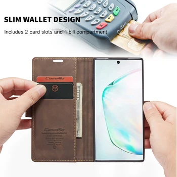Kožené Pouzdro pro Samsung Galaxy Note10 Plus 20 untra NOTE10Lite Peněženka Flip Book Cover Plnou Ochranu Podnikání Luxusní Karty Solno