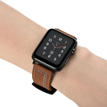 Kožený Řemínek Pro Apple Watch 6 kapelu 44mm 40mm iwatch kapela 42mm 38mm náramek watchband correa pro apple watch série 5 4 3 2 SE