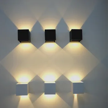 Krytý nahoru dolů, LED Nástěnné Lampy AC100V/220V Hliníkové Zdobí Stěny Svícnu ložnice