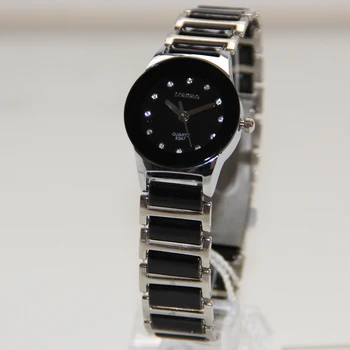 Kvalitní dámské vynikající obchodní hodinky quartz hodiny Bílé Černé keramické hodinky, paní nová Značka LONGBO Dárek náramkové hodinky