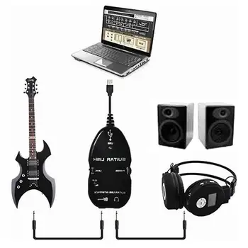Kytara Kabel Audio USB Link Interface Adapter pro MAC/PC Hudební Nahrávky Příslušenství pro Música Hráči Dárek