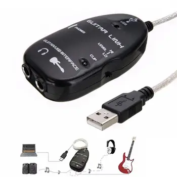 Kytara Kabel Audio USB Link Interface Adapter pro MAC/PC Hudební Nahrávky Příslušenství pro Música Hráči Dárek