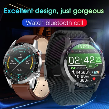 L13 Chytré Hodinky Muži Ženy hodinky Smartwatch 1.3 palcový Full Kolo Plně Dotykový Displej Krokoměr, Monitor Srdečního tepu, Chytrý Náramek Band DT78