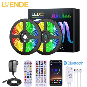LED Strip Světla RGB, 12V, 5M 10M 15M 20M Změna Barvy SMD 2835 s Bluetooth Ovladač a Adaptér pro Domácí TV Zadní Světlo DIY