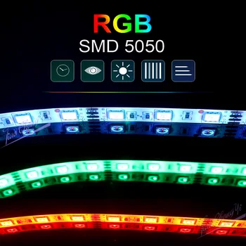 LED pásek 5050 60 Led/m Flexibilní Domácí Dekoraci, Osvětlení LED Pásky RGB, RGBW RGB CCT Bílá/Teplá Bílá/Modrá/Zelená/Červená 5m/Roll 12V