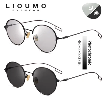 LIOUMO Módní Kulaté sluneční Brýle Pro Ženy Polarizované Řidičské Sluneční Brýle Muži Samozabarvovací Brýle Vintage lentes de sol hombre