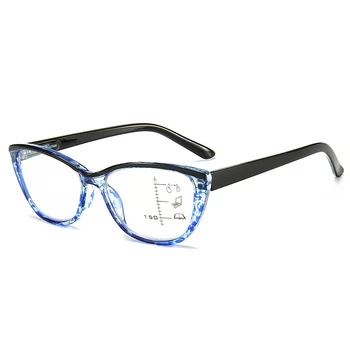 LONSY Kočičí Oko Presbyopie Brýle Retro Progresivní Multifokální Brýle na Čtení Ženy Anti Blue Light Dalekozrakosti Brýle Dioptrické