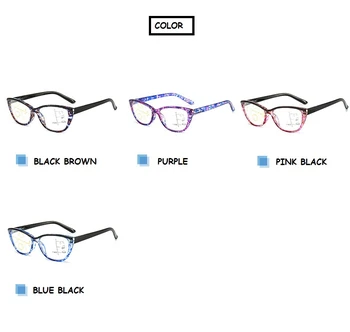 LONSY Kočičí Oko Presbyopie Brýle Retro Progresivní Multifokální Brýle na Čtení Ženy Anti Blue Light Dalekozrakosti Brýle Dioptrické