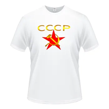 Letní Nové Módní Sovětského Svazu Rusko, SSSR Tričko CCCP Putin Kladivo Srp Vintage Tee S-3XL Krátký Rukáv Men Casual T-Košile