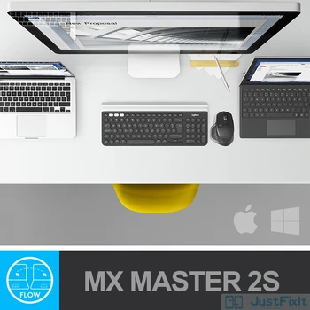 Logitech MX Master 2S Myš 4000DPI Nová Možnost Stroj s Rychlé Dobíjení Easy-Switch Myši pro Windows, Mac OS, Linux