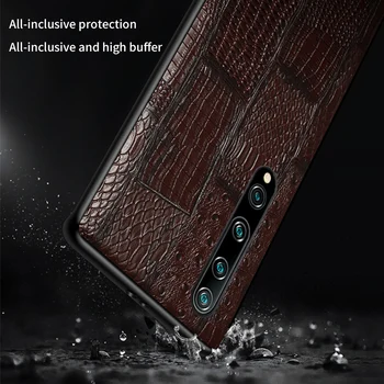 Luxusní Kožené telefon pouzdro pro xiaomi 10 ultra 9t 8 poco X3 NFC f2 pro Retro hovězí kůže, nárazuvzdorné kryty Pro Redmi note 8T 9 PRO 9