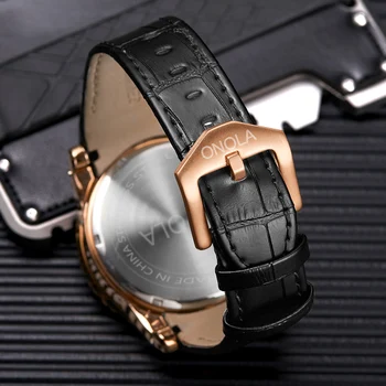 Luxusní značky Japonsko Pohyb Módní Muži Quartz náramkové Hodinky Jedinečný Design knight Dial Kůže hodinky Vodotěsné Hodiny