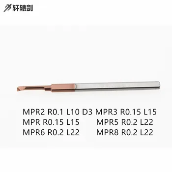 MPR2 R0.1 L10 D3 MPR3 R0.15 L15 MPR R0.15 L15 MPR5 R0.2 L22 MPR6 R0.2 L22 MPR8 R0.2 L22 Nedílnou součástí MPR tvrdé slitiny malou vrtačku Tung