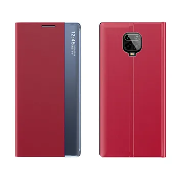 Magnet Kožený Kryt Pro Xiaomi Redmi Note 9s Případě Redmi Poznámka 9 Pro Max Smart Bočním Oknem Pouzdro Pro Xiaomi Redmi Poznámka 9 Pro Případ